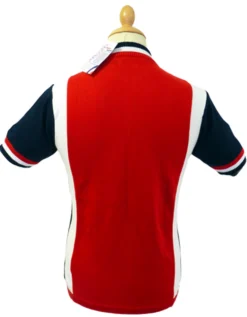 'Hi-Wheel' - Madcap Retro Mod Cycling Top RED/NAVY -Men's Clothing Shop Hi wheel SS Red2 72686.1666957443
