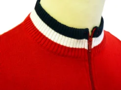 'Hi-Wheel' - Madcap Retro Mod Cycling Top RED/NAVY -Men's Clothing Shop Hi wheel SS Red3 21770.1666957446