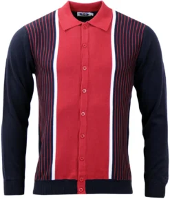 Pinstripe Marriott Polo Cardigan N