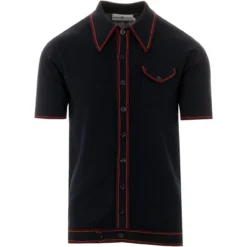 Crawdaddy Micro Dash Knit Polo (F) 32 Crawdaddy Micro Dash Knit Polo (F) -Men's Clothing Shop crawdaddy navy 01 75501.1661270502