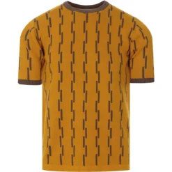 Coaster Retro Knitted Dash T-Shirt -Men's Clothing Shop madcap dash knitted tshirt golden front 04465.1661261113