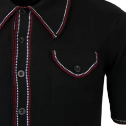 Crawdaddy Micro Dash Knit Polo (F) 39 Crawdaddy Micro Dash Knit Polo (F) -Men's Clothing Shop madcap england crawdaddy black5 74050.1661274029