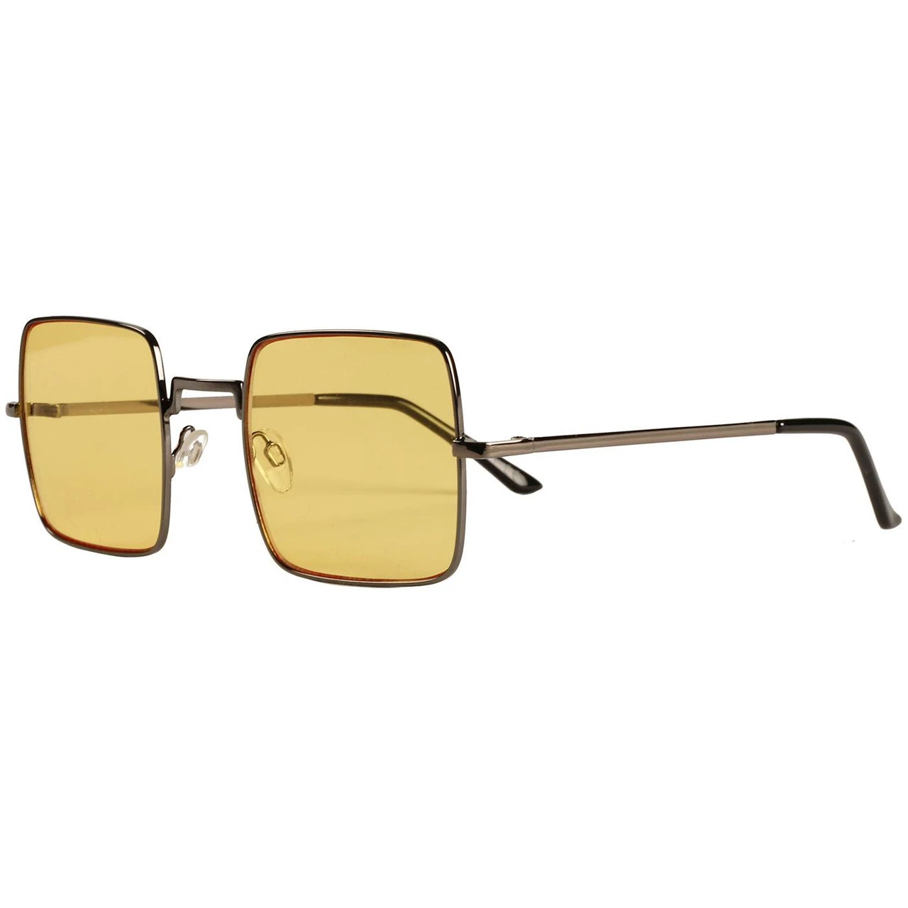 Harrison 60s Square Sunglasses - Silver Frame With Yellow Lenses 10 Harrison 60s Square Sunglasses - Silver Frame With Yellow Lenses - Image 10