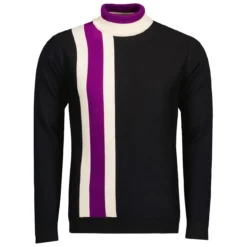 Lewis Mod Roll Neck Racing Jumper B -Men's Clothing Shop madcap england lewis roll neck jumper black 2 79751.1661260337