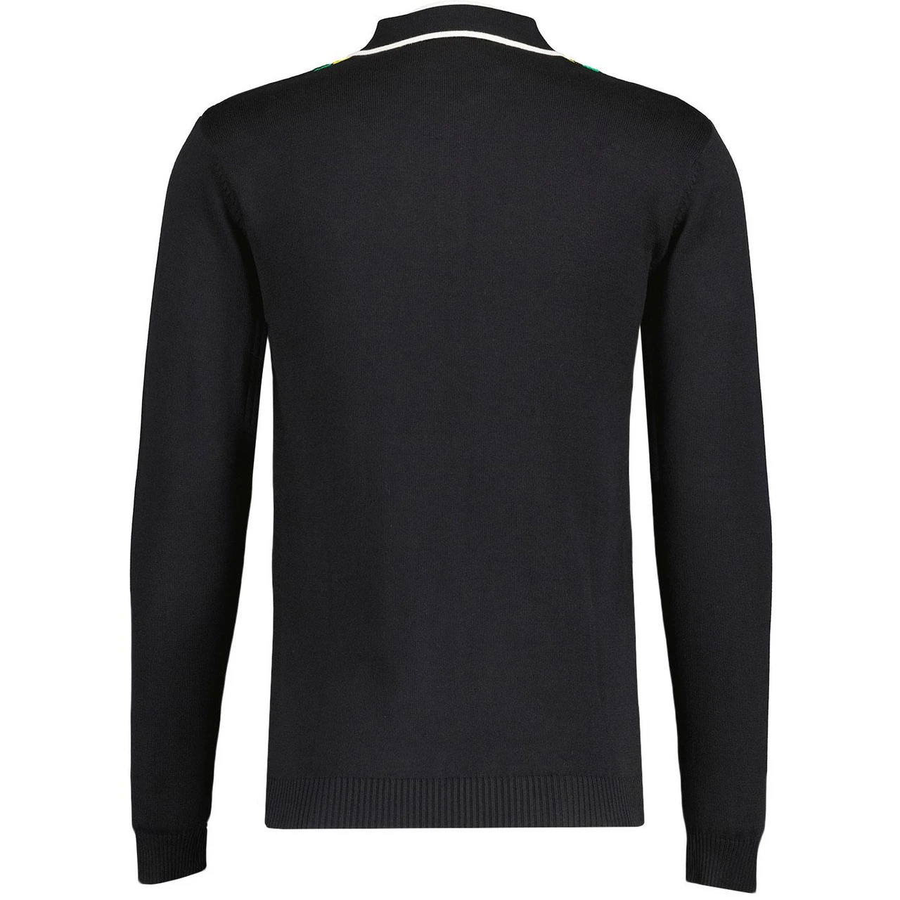 Zodiac Mod Textured Raised Stripe Knitted Polo Shirt Black 10 Zodiac Mod Textured Raised Stripe Knitted Polo Shirt Black - Image 10