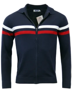 Mavers MADCAP Retro Mod Zip Through Cardigan (B) -Men's Clothing Shop madcap mavers zip cardigan navy 1 84718.1661271978