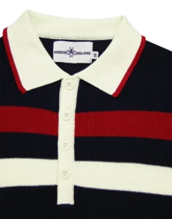 Terry Retro Mod Ribbed Stripe Polo (BB) -Men's Clothing Shop madcap terry navy close 04031.1661268989