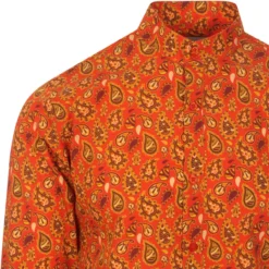 Men's Clothing Shop -Men's Clothing Shop madcapeng paisley kaftan orange detail 04371.1661263229